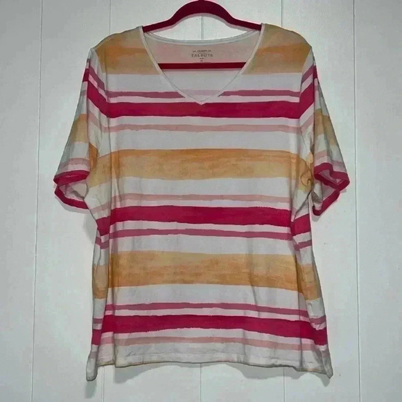 Talbots Multicolored Striped Tee C14 - Picture 1 of 5